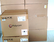 視頻會(huì)議設(shè)備陳列區(qū)一角